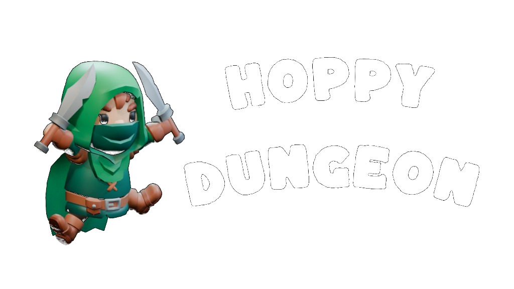 Hoppy Dungeon rogue hopping with daggers raised
